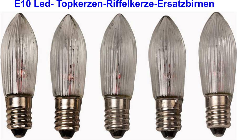 led ersatz riffelkerzen topkerzen