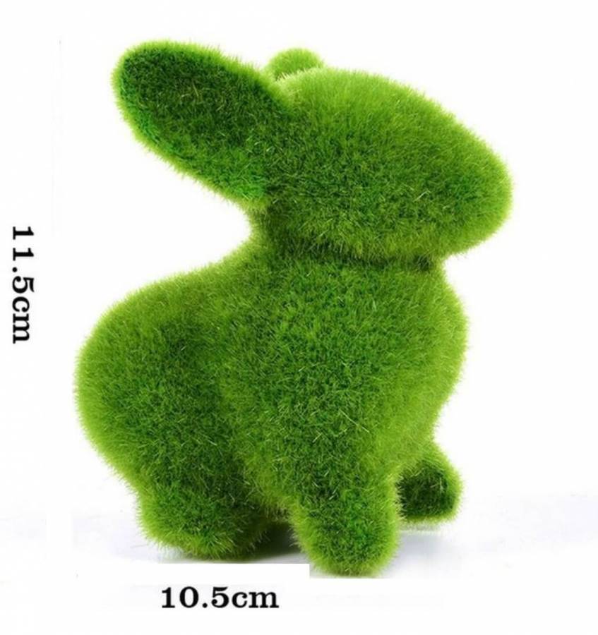 Grastier Osterhasen Figur mit Kunstgras leuchtend grün