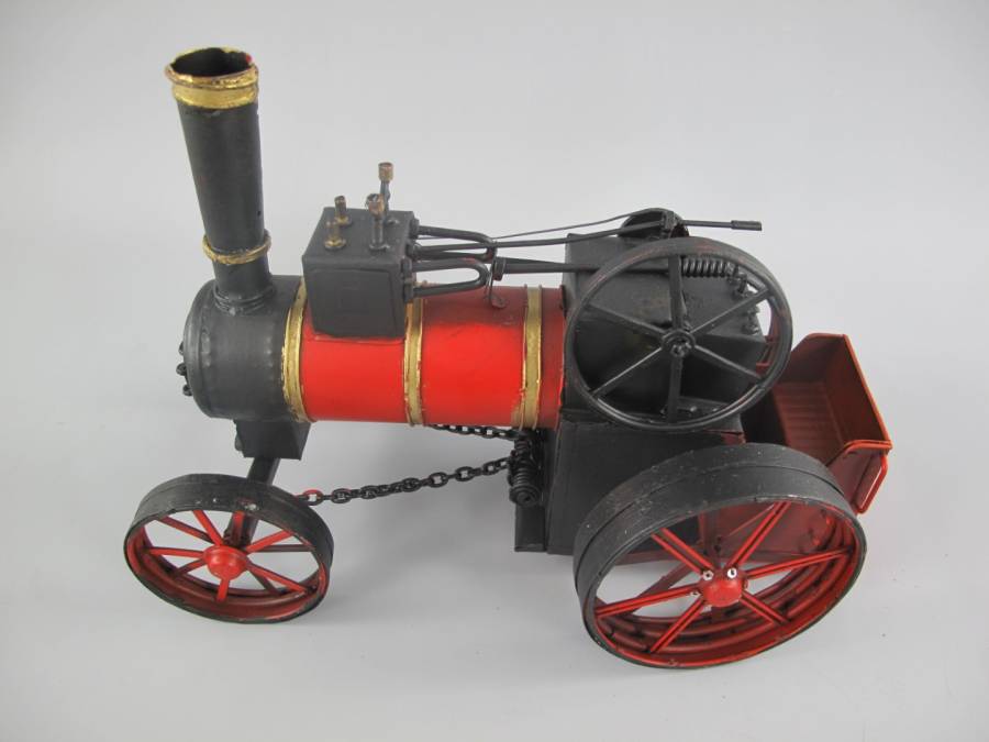 blechauto traktor rot schwarz