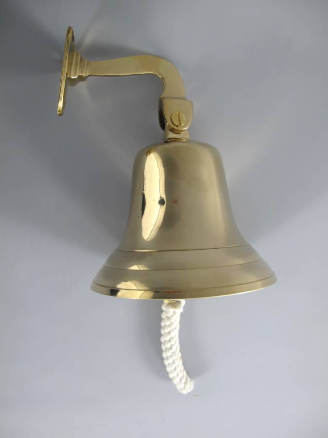 Schiffsglocke Boxringlocke Feuerwehrglocke Wandglocke Messing poliert XXXL
