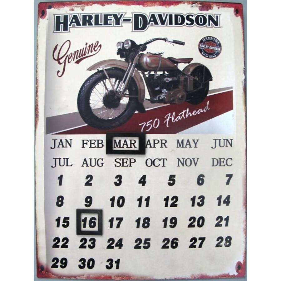 Kalender Blechschild harley kalender