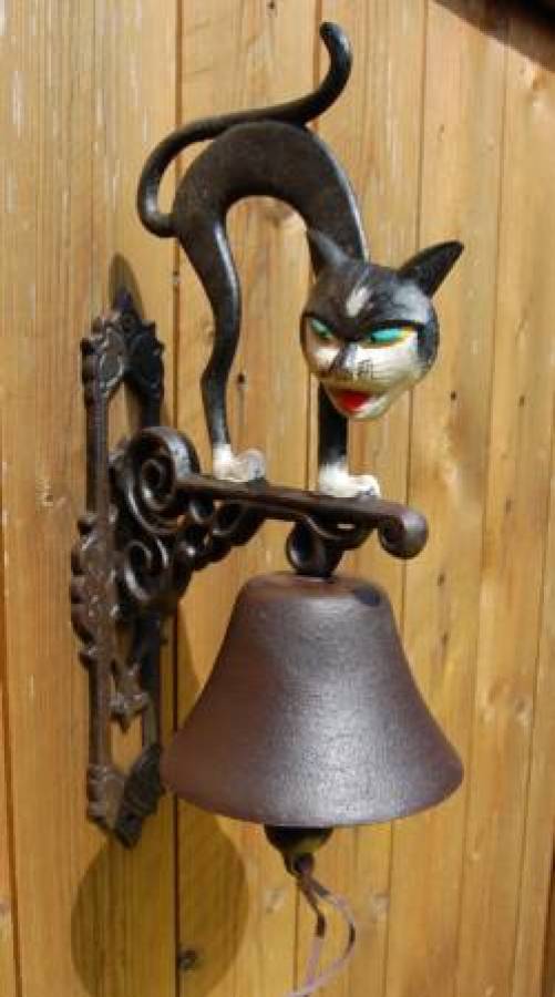 haustuerglocke gusseisen Katze baba jaga hexenhausglocke