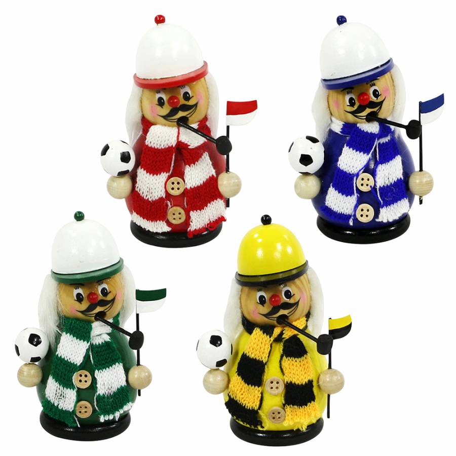 Räuchermännchen Räucherfigur verschiedene Farben Fußballfan