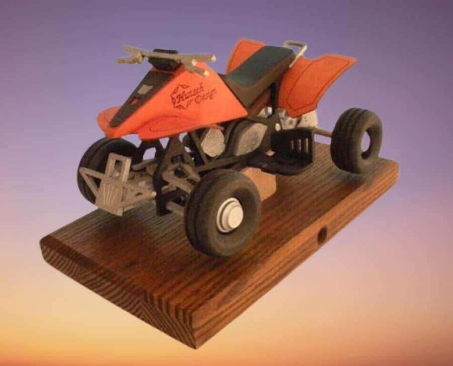 Räuchermännchen Quad filigrane Handarbeit mit vielen Details