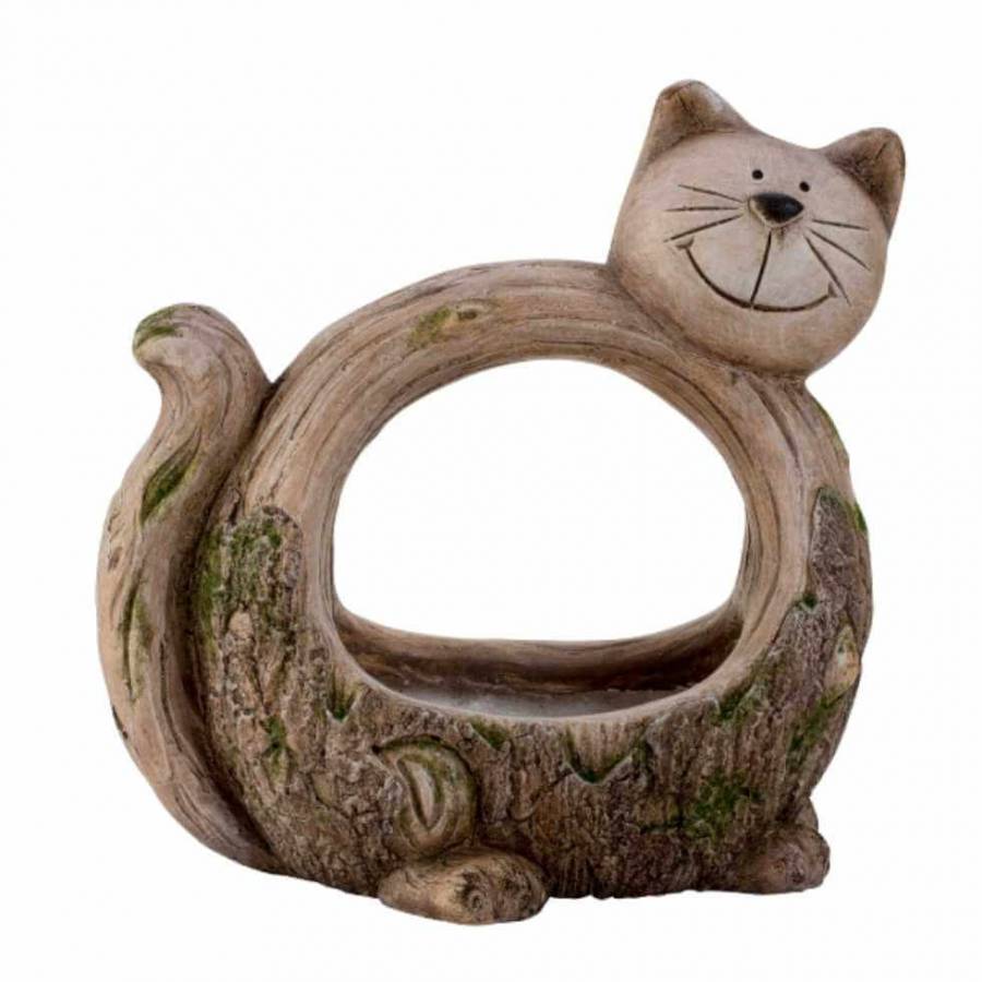 Pflanztopf Katze mit großer Öffnung für Ihre Frühlingsblumen