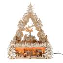 lichterbogenecke mit led und gedrechselten Figuren winterkindern