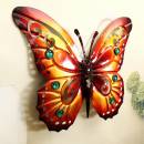 Wanddeko Schmetterling bunt Metall