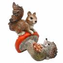 Herbstdeko Eichhörnchen und Igel