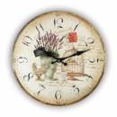 Französischer Landhausstil Wanduhr mit Lavendel Küchenuhr