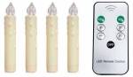 LED Set Beleuchtung 4 Kerzen mit 1 Fernbedienung zum umrüsten auf elektrisch