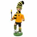 Räucherfigur Fussballer Gelb-Schwarz
