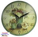 Shabby chic Wanduhr mit Stilleben Küchenuhr Bilderuhr