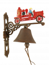 Nostalgische-Guß-Glocke Motiv Feuerwehr Türglocke