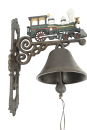 Nostalgische-Guß-Glocke Motiv "Lokomotive"Türglocke