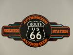 Großes Wandschild (Gestanzt) Eisen Route 66