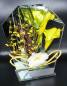 Mobile Preview: Glaswürfel mit spiegelnder Rückwand Lilie beleuchtet durch LED