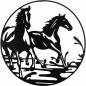 Preview: Wandbild Galoppierende Pferde Eisenblech