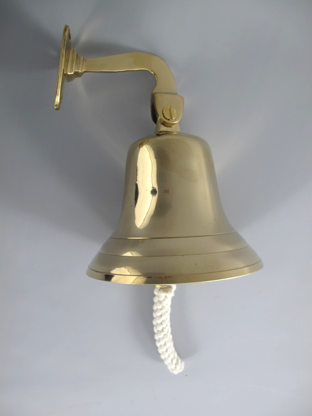 Glocke mit Haken Messing GLATT H.20-D.14cm IND