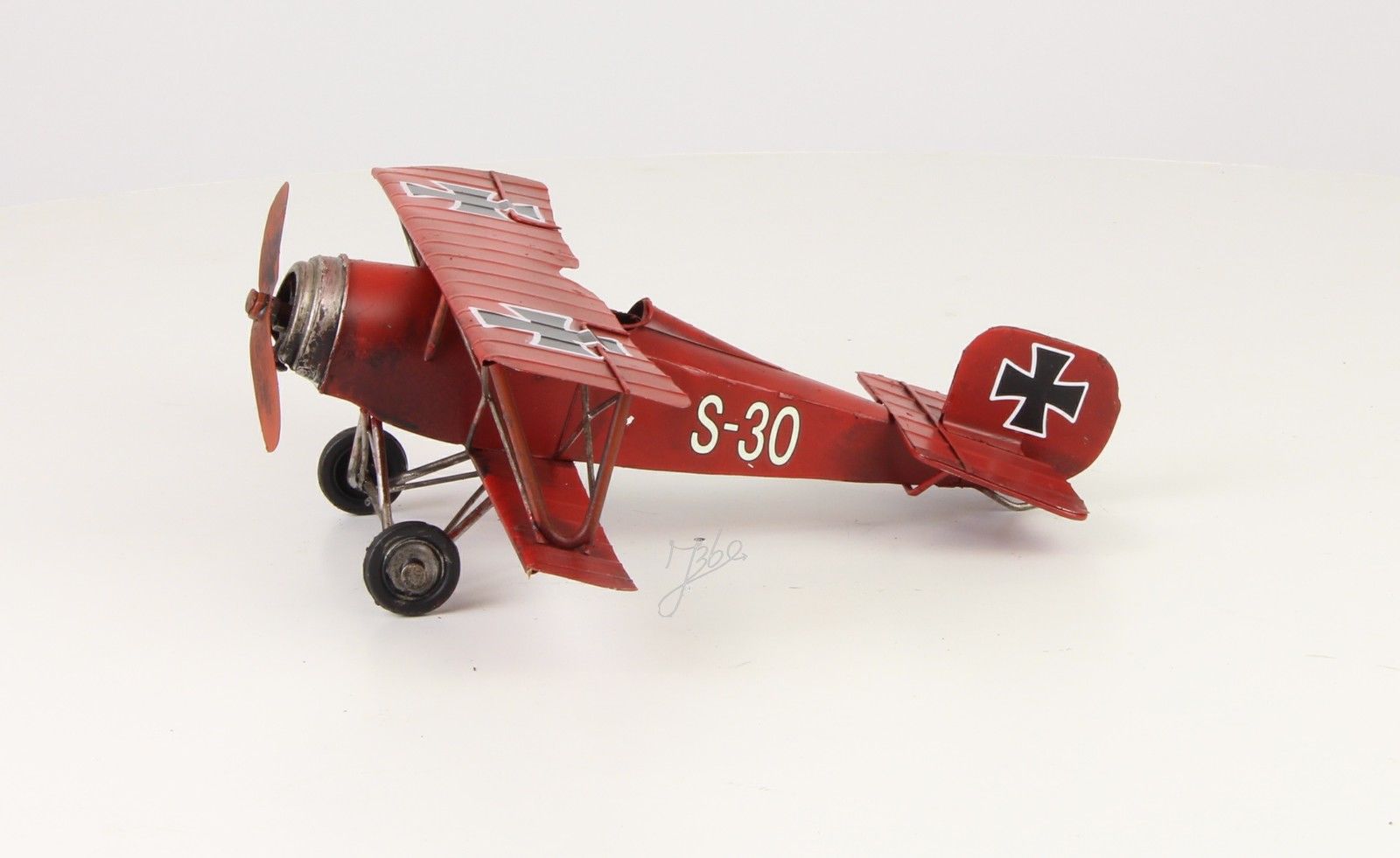 Flugzeug Blechspielzeug Blechflugzeug Rot