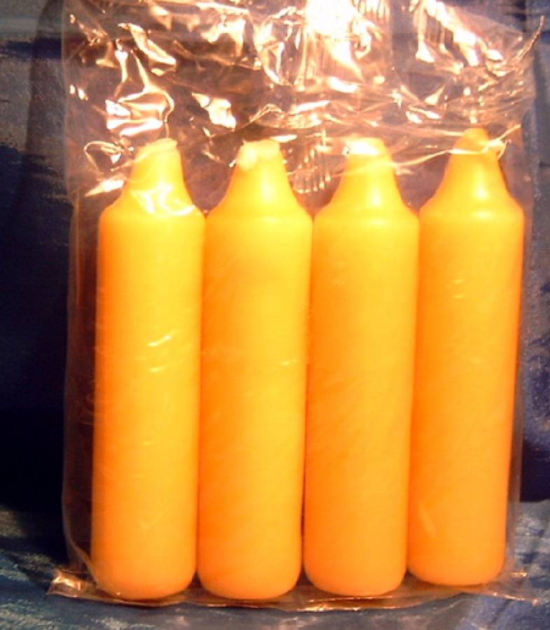 Adventskerzen gelb Honigfarbe 4 er pack Leuchterkerzen