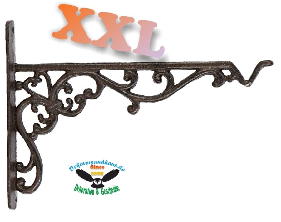 Wandhaken Gusseisen Laterne Blumenampel Aufhängung Laternenhaken Aufhänger 27cm 
